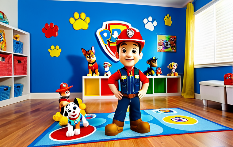 **

"A child, fully clothed in appropriate attire, happily playing with Paw Patrol toys in a bright, cheerful playroom. The room is decorated with Paw Patrol themed decorations. Safe for work, appropriate content, perfect anatomy, natural proportions, professional photograph, high quality, modest, family-friendly."

**