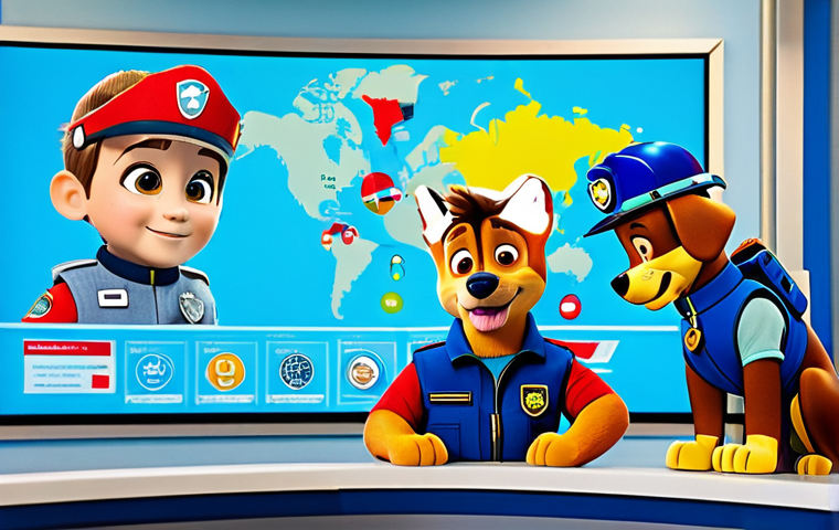 Paw Patrol Team Meeting**

"The Paw Patrol team (Chase, Marshall, Skye, Rubble, Zuma, Rocky) fully clothed in their uniforms, gathered around a large screen displaying a mission briefing in their high-tech lookout, safe for work, family-friendly, appropriate content, bright and colorful, perfect anatomy, well-formed hands, natural pose, professional animation style."

**