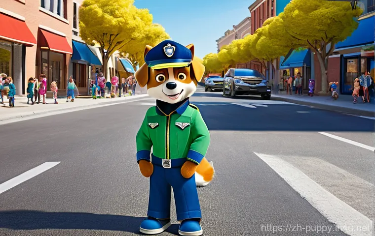 퍼피구조대와 공익 캠페인 - **Prompt 2: Rocky's Recycling Workshop with a Child**
    "A charming, illustrative image of Rocky, ...