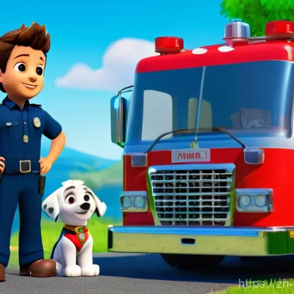 퍼피구조대 테마별 스토리라인 - **Prompt 1: Teamwork and Leadership in Adventure Bay**
    "A vibrant, sunny daytime scene in Advent...